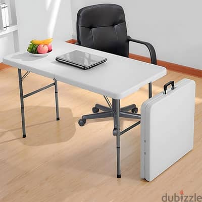 Folding Study Table with 3 Heights & Compact Briefcase Design