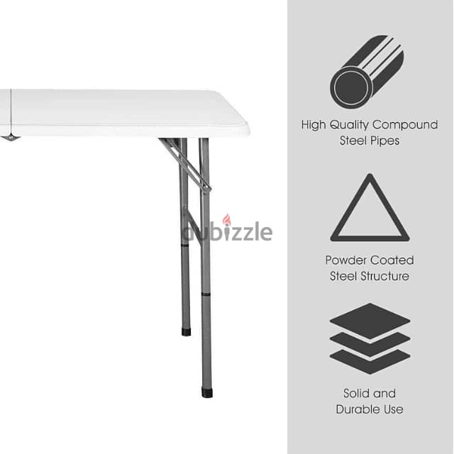 Folding Study Table with 3 Heights & Compact Briefcase Design 10