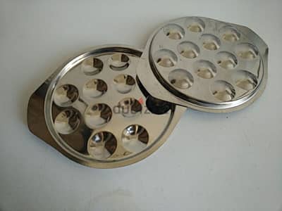 Set of two stainless steel snails plates - Not Negotiable