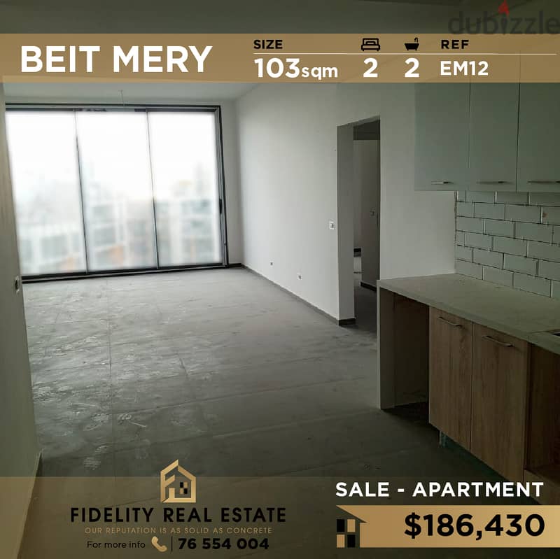 Apartment for sale in Beit Mery EM12 شقة غير مفروشة للبيع في بيت مري 0