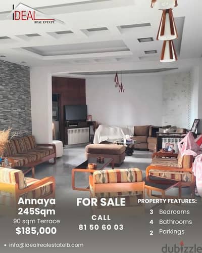 Apartment for sale in Annaya شقة للبيع في عنايا