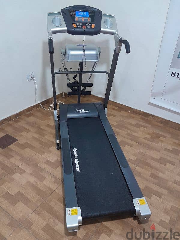 sports master treadmill 2hp motor vibration massage automatic incline 0