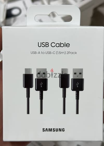 Samsung Usb-A to usb-c cable 1.5m 2 pack black