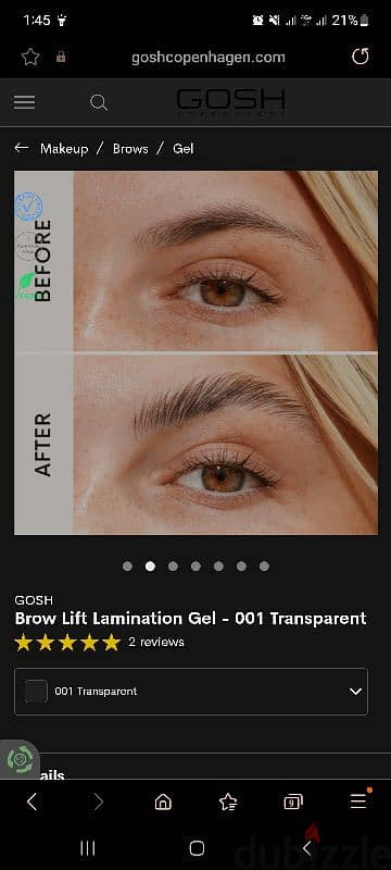 gosh brow lift lamination gel 3