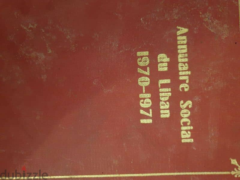 Liban,2 livres annuaire social du Liban 1969-1970 et 1970-1971 0