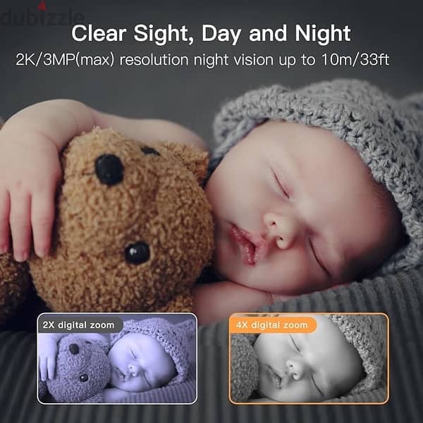 ARENTI Baby Monitor, 2K Smart Baby Camera 3