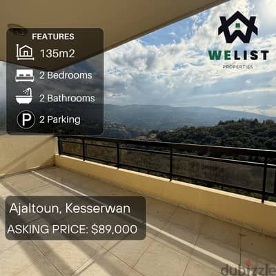 135sqm Apartment for sale in Ajaltoun