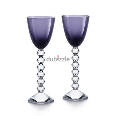 Baccarat Vega Rhine Wine Glasses - Purple