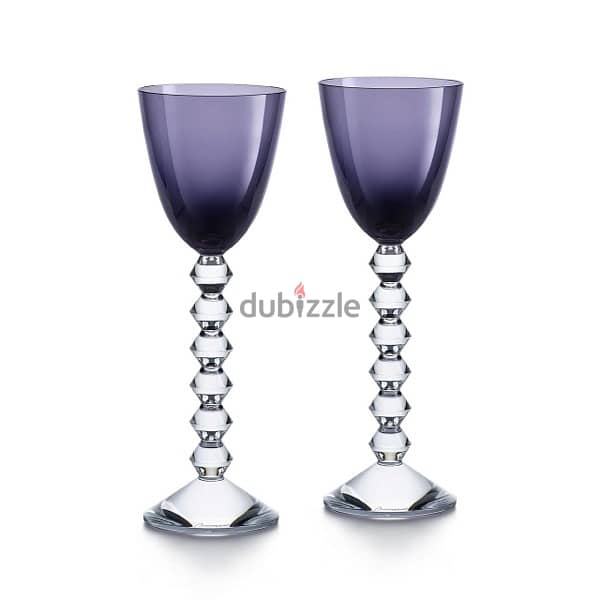 Baccarat Vega Rhine Wine Glasses - Purple 0