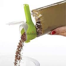 Storage Sealing Cap with Pour Spouts, Bag Clips for Food 3