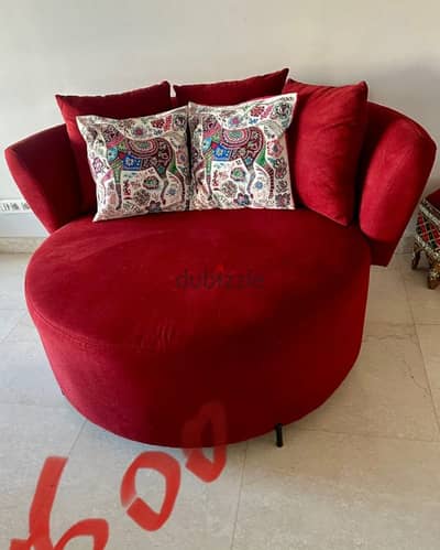 red comfortable couch