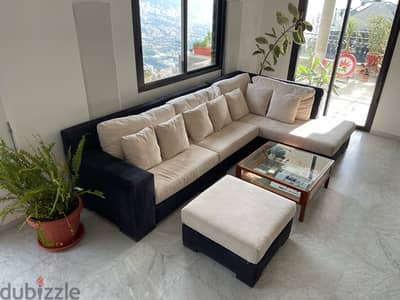 Luxury Alcantara L-Shaped Sofa – Premium Comfort & Design