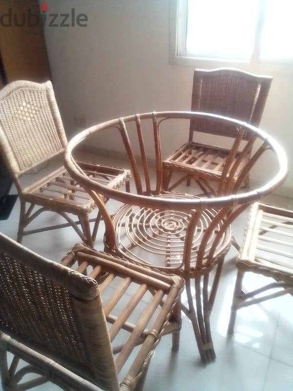 bamboo table with chairs 1