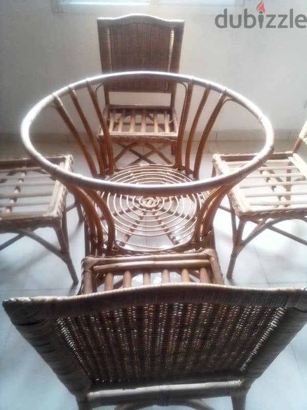 bamboo table with chairs 2