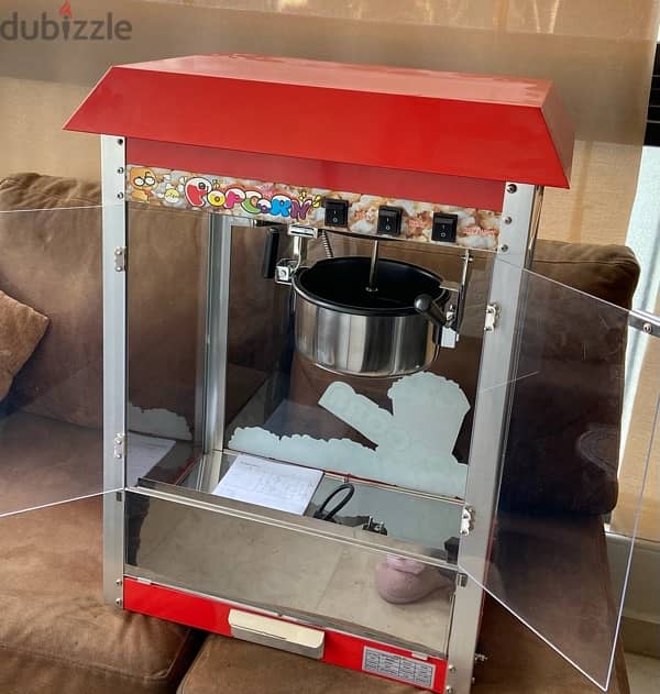 Stainless steel popcorn machine 1