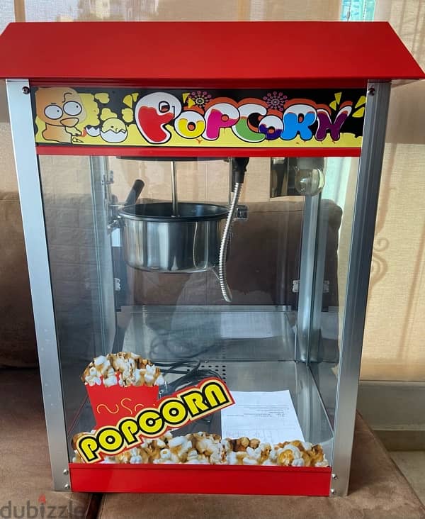 Stainless steel popcorn machine 2