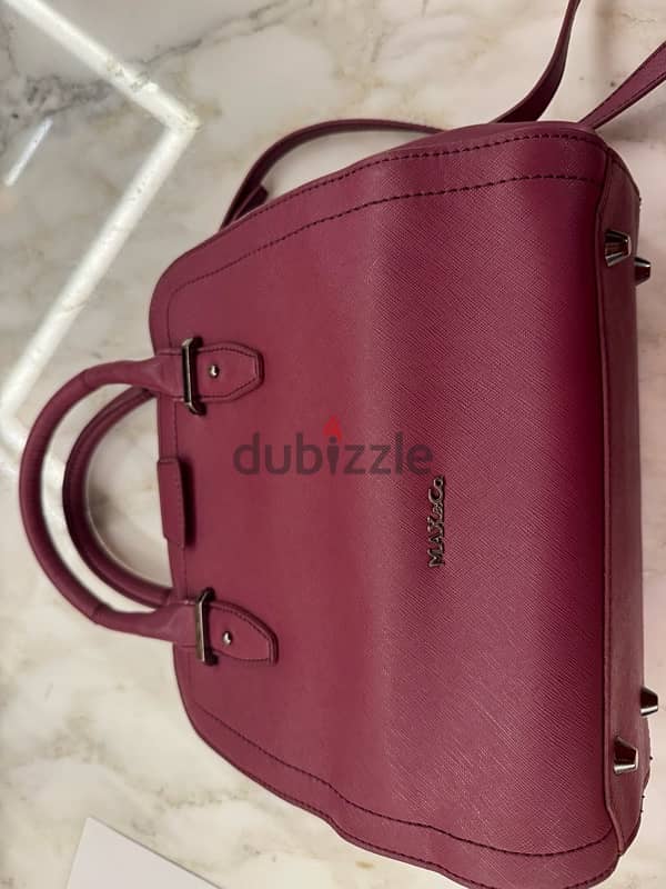 Branded used burgundy handbag- Max&co 1