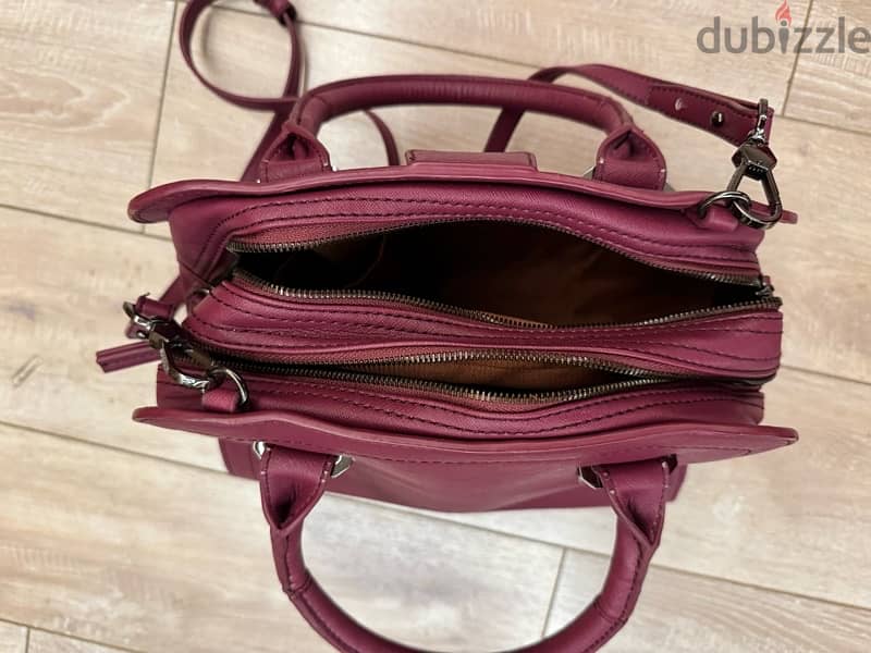 Branded used burgundy handbag- Max&co 3