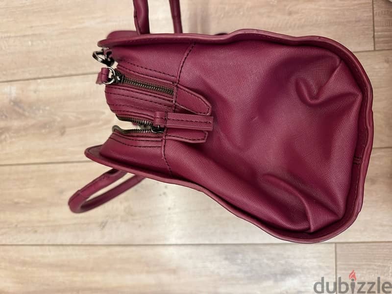 Branded used burgundy handbag- Max&co 5