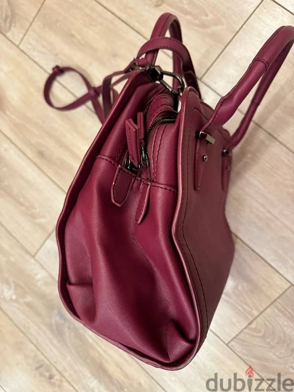 Branded used burgundy handbag- Max&co 6