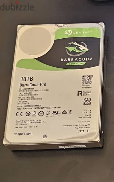 1x 10tb HDD 100% Health and Performance