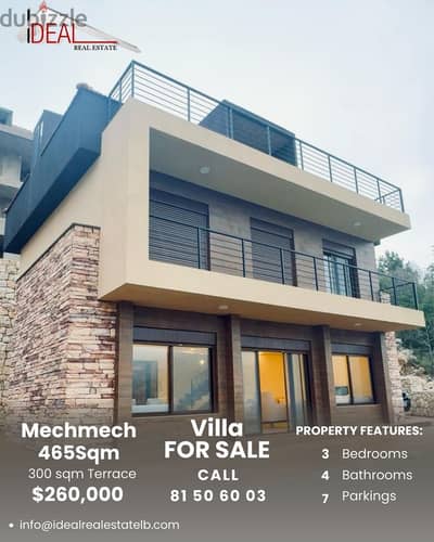 Villa for sale in Mechmech فيلا للبيع في مشمش