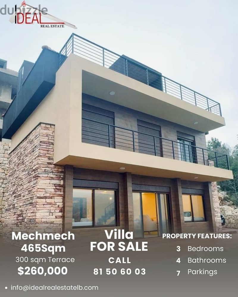 Villa for sale in Mechmech فيلا للبيع في مشمش 0