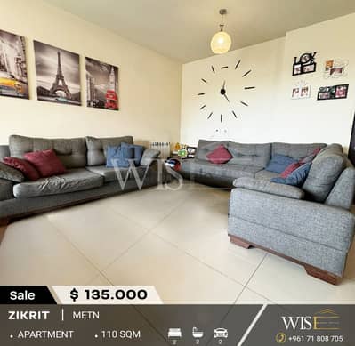 110 SQM Apartment for sale in Zikrit!