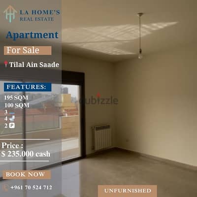 apartment for sale in tilal ain saade شقة للبيع في تلال عين سعاده