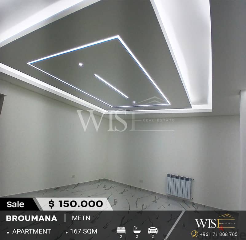 167 SQM Apartment with terrace for SALE in Ouyoun -Broumana! 0