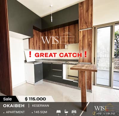 Stunning 145 SQM Apartment for SALE in Okaibeh - Keserouan!