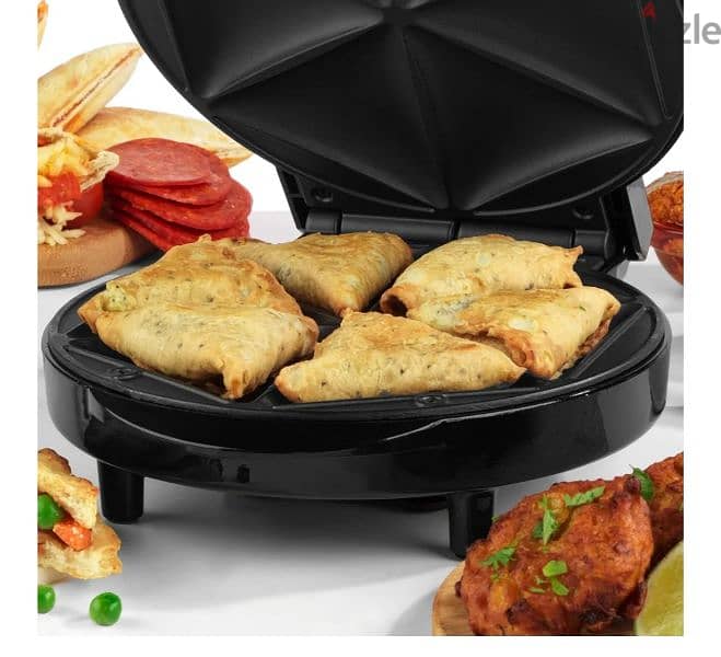 Party Snack Food Maker, Non-Stick 6 Mould Triangle Press Multi Cooker 2