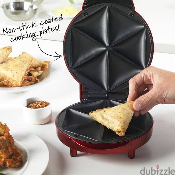 Party Snack Food Maker, Non-Stick 6 Mould Triangle Press Multi Cooker 4