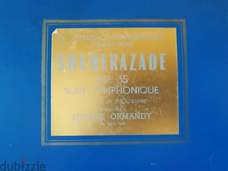 Korsakov Shehrazade suite symphonique op. 35 vinyl 12" 1