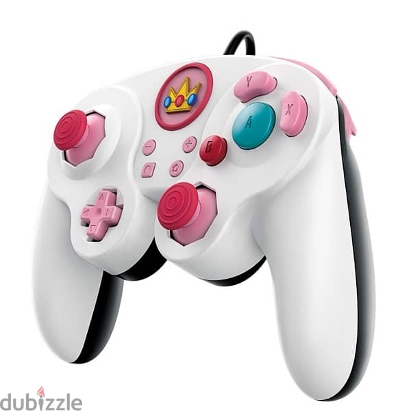 Princess Peach Wired Fight Pad Pro Controller for Nintendo Switch 4