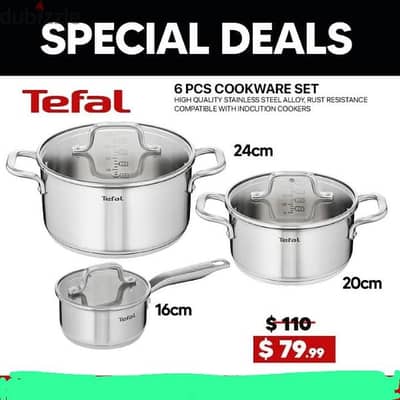 tefal stainless steel pots