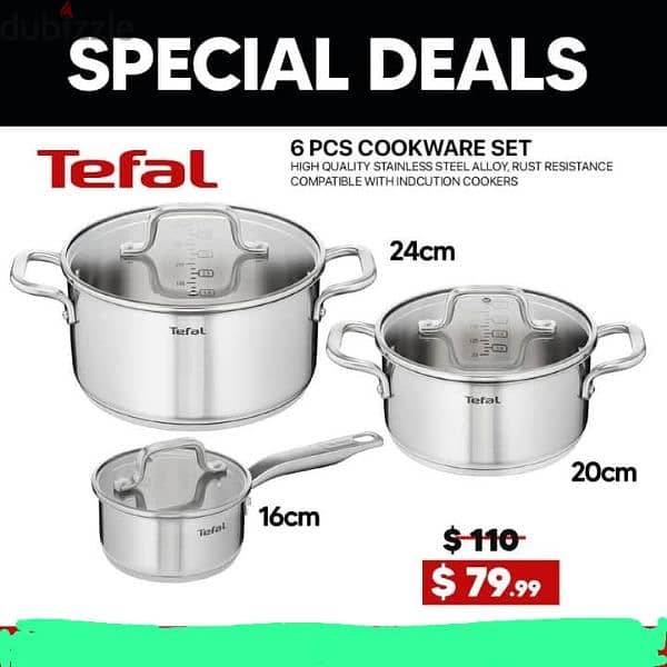 tefal stainless steel pots 0