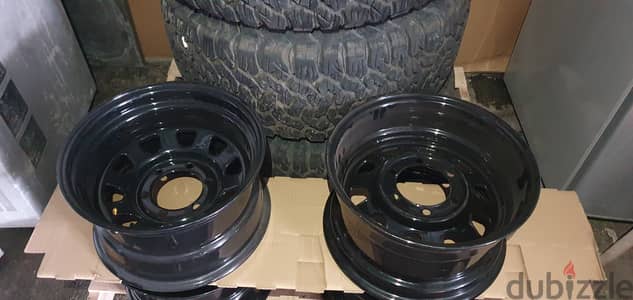 Brand New Rims 15"  15"x8" with used tires 33x10.5x15