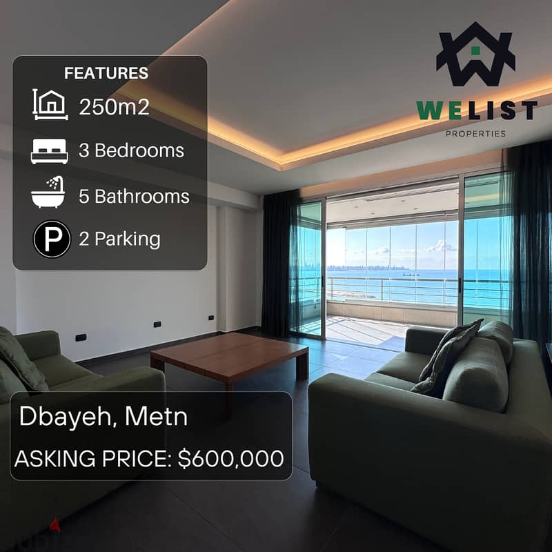 250sqm Apartment for sale in Dbayeh   REF: EA25FSD250600 0