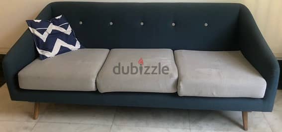 3-seater bicolor sofa