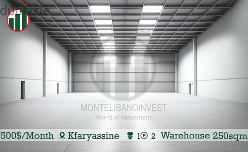 Warehouse for rent in Kfaryassine !