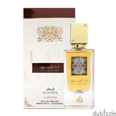 Lattafa Ana Abiyedh Leather 60mL EDP ‏ ‏لطافة أنا الأبيض ليذر