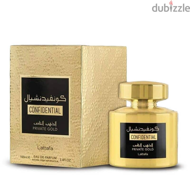 Lattafa Confidential Private Gold 100 mL EDP ‏ لطافة 0