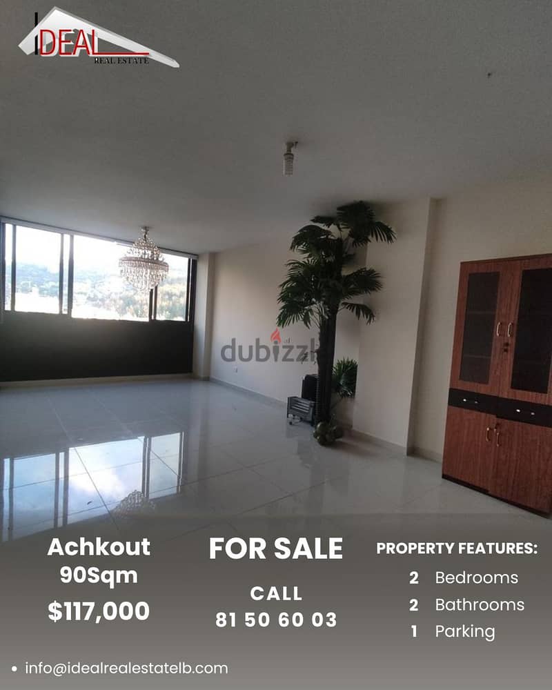 Apartment for sale in Achkout شقة للبيع في عشقوت 0