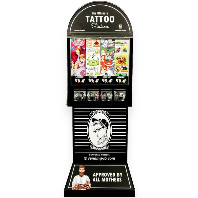 Tattoo & Stickers Vending Machine (4 Columns)  - Coin Operated 0