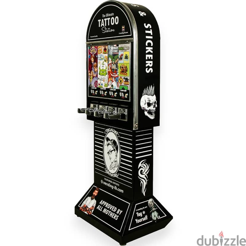 Tattoo & Stickers Vending Machine (4 Columns)  - Coin Operated 1