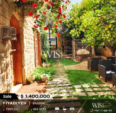 465 SQM triplex villa on 300 SQM land for SALE in Baabda-Fiyadiyeh