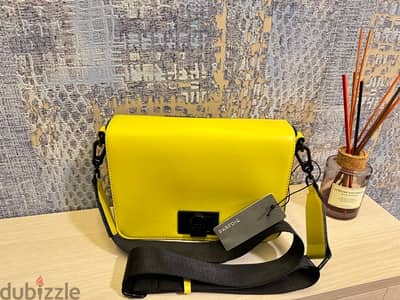 parfois shoulder bag with strap yellow new