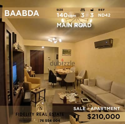 Apartment for sale in Baabda ND42 شقة للبيع في بعبدا