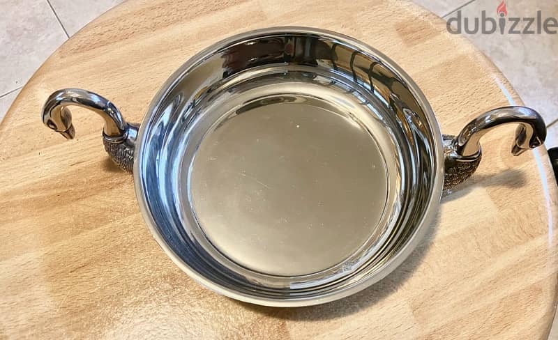 Vintage silver plated swan bowl 1